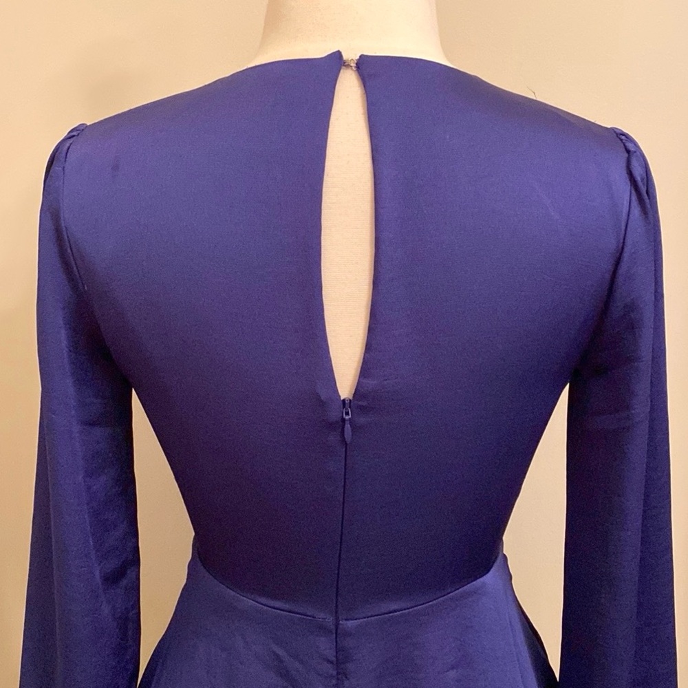 Express Periwinkle Blue SZ XS Romantic Soft Girl Coastal Fit & Flare Mini Dress - Picture 9 of 14